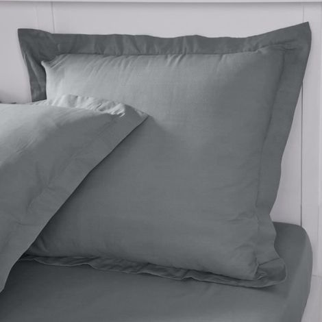 Taie D'Oreiller - 63x63 Cm + Finition Oxford 5 Cm - 100% Coton 57 Fils/Cm² - Certifiée Oeko-Tex - 1 Pièce (1/3)