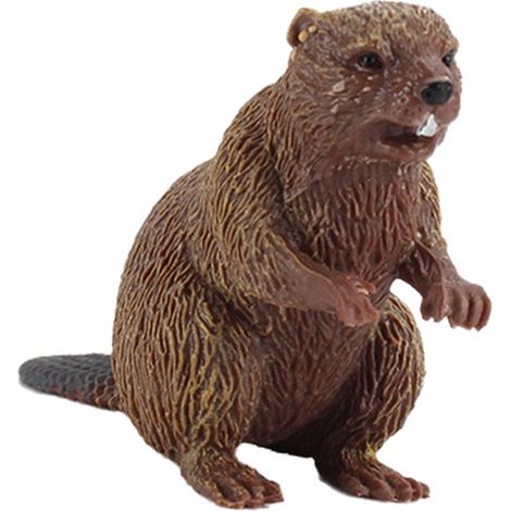 Modèle d'animal sauvage simulé : cerf de Virginie, lapin, renard roux, castor, solide statique (1/5)