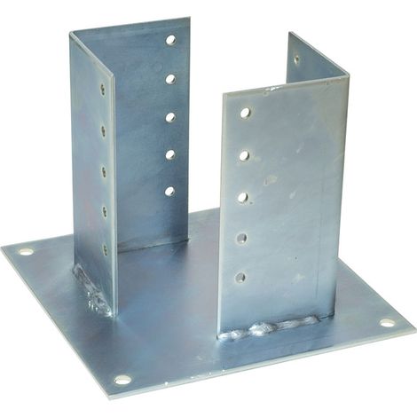 Staffa supporto a pavimento con base metallica acciaio zincato montaggio travi 100 x 100 mm art. 593 SIPA