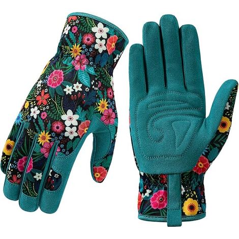 Filiyano-Gants de jardinage pour femmes, gants de jardinage en cuir respirant avec surface antidérapante, gants de travail résistants à la perforation (1/5)