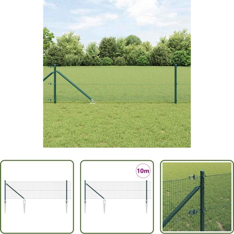 Poteau de clôture - Poteau de clôture. Vert 10 x 0,6 m (maille 12 x 12 mm) (1/5)