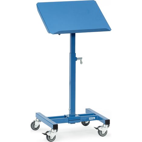Materialständer Ladefl.-L510xB410mm verstellb.H.755-1105mm brillantblau fahrbar (1/3)