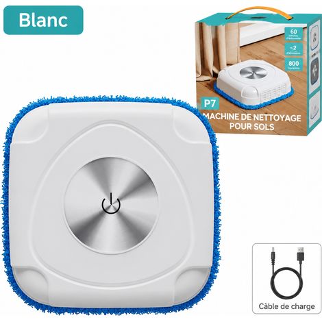 Robot balayeur laveur sol P6 blanc sans pulvérisation avec 1 chiffon 22 × 8,3 × 22 cm 800 g – Livraison gratuite