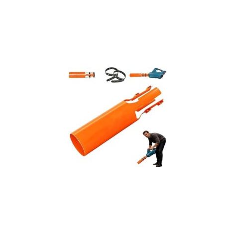 Souffleur De Feuilles Air Booster - Amplificateur de Flux d'air Turbo 2ème Génération à Effet Venturi, Double la Vitesse et la Puissance d'air pour Nettoyage de Jardin, Pelouse et Allée (Orange) (1/5)