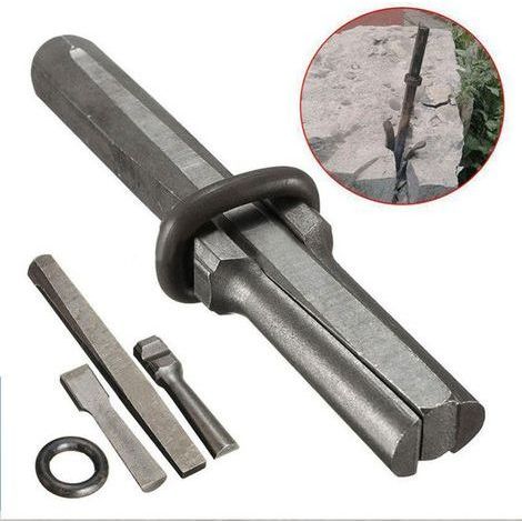 2 Stück robuste 14-mm-Spaltkeile für Gestein und Stein – Spaltwerkzeug aus Hochgeschwindigkeitsstahl (1/5)