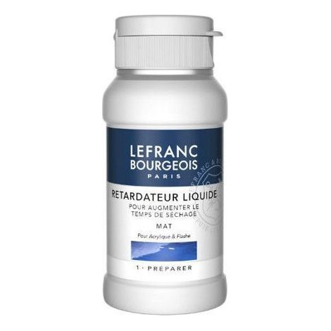 Médium retardateur liquide - Augmente le séchage - Acrylique - Lefranc Bourgeois - 120ml (1/2)