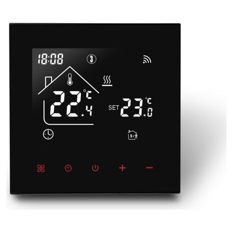 BUNTHAUS AIMOONSA Thermostat Connecté WiFi pour Chauffage de Chaudière à Gaz Thermostats d'Ambiance,Thermostat Programmable Intelligent,Compatible Tuya Alexa Google Assistant 3A,Noir (1/5)