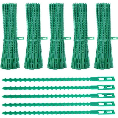 Lot de 1200 Attaches de Plantes, 23CM Attaches de Jardin Réglable Liens de Serrage en Plastique pour Jardin Flexible, Attache Tomates de Câble de Jardin pour Aider à Soutenir Les Plantes (1/4)