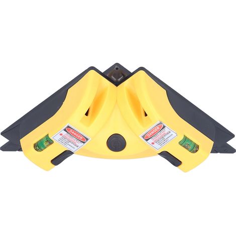 Niveau laser à angle droit 90° avec 2 ventouses pour le travail du bois (Jaune)