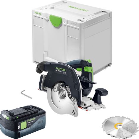 Sierra circular a batería Festool HKC 55 KEB-Basic 18 V 160 mm sin escobillas + 1 batería de 5,0 Ah + Systainer - sin cargador (1/5)