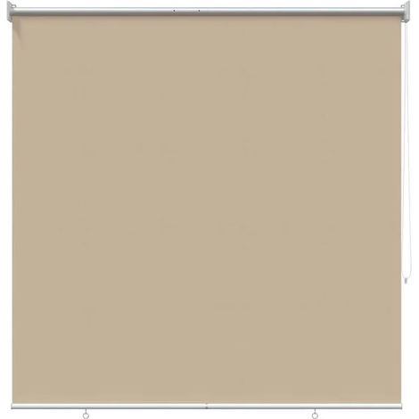 Store enrouleur, résistant aux UV, beige, 140 x 230 cm, fibre de polyester
