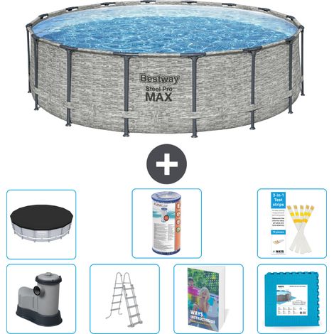 Bestway Steel Pro MAX Rund - 488x122 cm - 8-teilig S602
