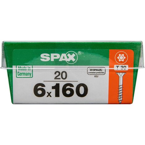 Spax Universalschrauben 6.0 x 160 mm TX 30 - 20 Stk. Holzschrauben (1/2)