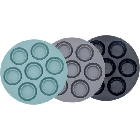 3pièces Moule à Muffins Silicone Antiadhésif Lot Pour Muffins Et Cupcakes Réutilisable Et Résistant Chaleur,Parent,- (1/5)