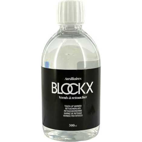 Vernis à retoucher - Peinture à l'huile - Brillant - Incolore - Blockx - Flacon 500ml