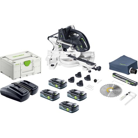 Festool KAPEX KSC 60 EB-Basic troncatrice a batteria 18 V / 36 V 216 mm brushless + 4x batteria 4,0 Ah + caricabatterie + Systainer (1/5)