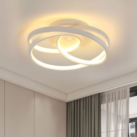 Plafonnier Led Moderne, 40w 4500lm Lampe De Plafond Blanc Spirale Design, Luminaire Plafonnier Led Pour Salon Chambre Cuisine Couloir, Blanc Chaud 3000k [Classe Énergétique E] (1/5)