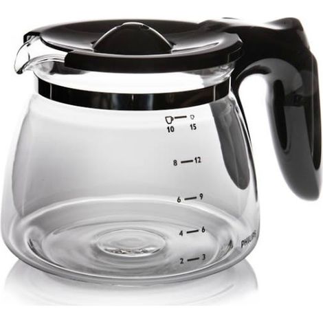 Schwarze Kanne 10 Tassen 996510073463 für Kaffeemaschine philips