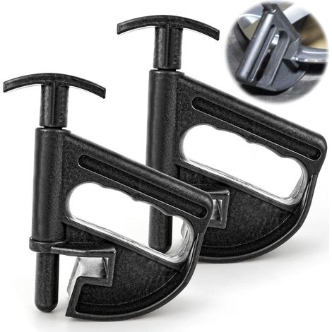 Lot de 2 supports de retrait de bourrelet pour pneus - Outil de démontage de pneu - Aide au montage des pneus - Aide au changement de roue pour réparation de pneus de voiture - Montage des pneus (1/5)