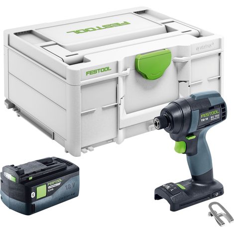 Festool TID 18-Basic avvitatore a impulsi a batteria 18 V 180 Nm 1/4" + 1x batteria ricaricabile 5,0 Ah + systainer - senza caricatore