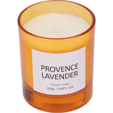 Grande bougie parfumée à la lavande, en cire de soja naturelle, sans fumée, au parfum riche et chaleureux, idéale pour la chambre, le bureau ou le bar. (1/5)