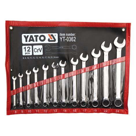 Chiavi combinate con testa lucida 8-24 mm, set da 12 pezzi YT-0362 yato (1/2)