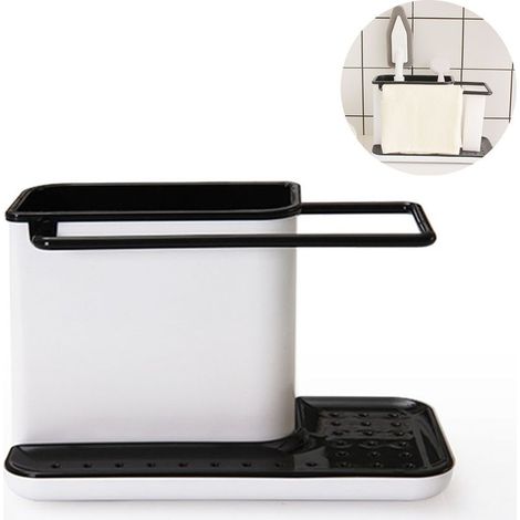 Rangement des ustensiles de cuisine Porte-éponge pour évier Organisateur pour ranger l'évier Organisateur Porte-ustensiles de cuisine pour évier (1/4)