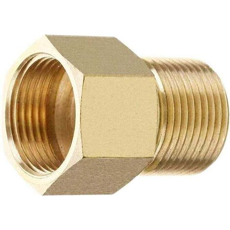 Messing-Hochdruckreiniger-Kupplung, metrischer M22 15 mm Außengewinde-Schlauchadapter auf M22 14/15 mm Innengewinde (1/4)