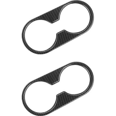 2x Garniture de panneau porte-gobelet de console centrale en ABS style fibre de carbone pour CX-3 CX3 2017 2018 (1/4)