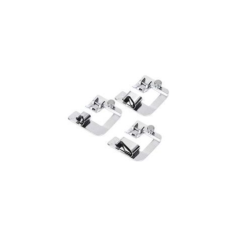 Lot de 3 pieds-de-biche pour machine à coudre (1/2", 3/4", 1"), compatible avec les machines Brother, Singer, Janome et Toyota. (1/5)