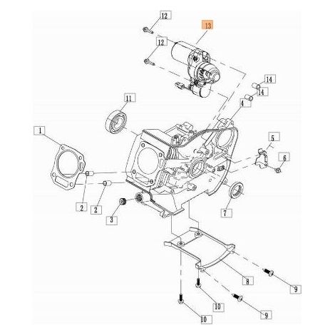 DÉMARREUR ÉLECTRIQUE D'ORIGINE EMAK L66152619