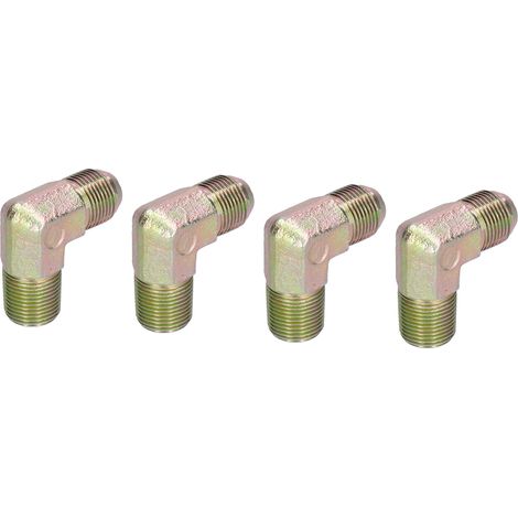 4 raccords coudés en acier 3/8 16mm 1100W/1500W robustes pour compresseur d'air, rangement longue durée (1/5)