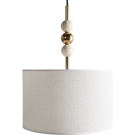 Hängeleuchte LOKY Metall Messing / Beige