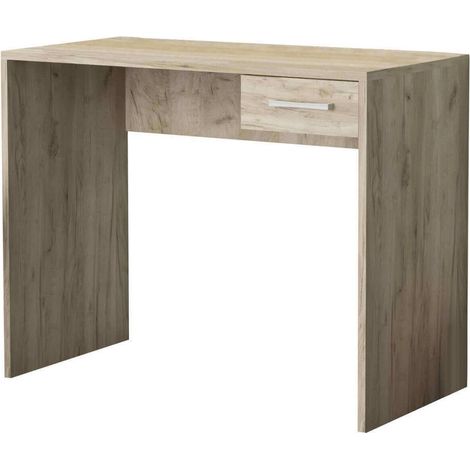 Scrivania tavolo porta pc con cassetto di 90x45x74h cm per arredo casa ufficio di colore Olmo mod. Tom (1/4)