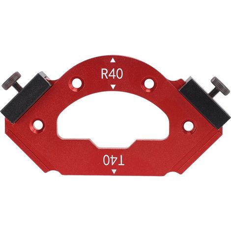 Gabarit de chanfrein à rayon R40 T40, gabarit de coupe d'angle biseauté à coins arrondis pour les projets de menuiserie (1/5)