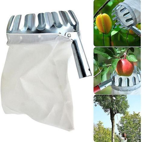 pair Cueilleur de fruits en acier inoxydable Outils de cueillette multifonctionnels (1/2)