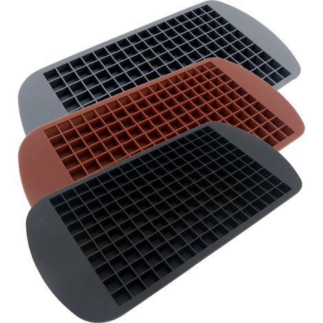 Lot de 3 bacs à glaçons miniatures et grilles à bonbons (160 mini-moules à glaçons)