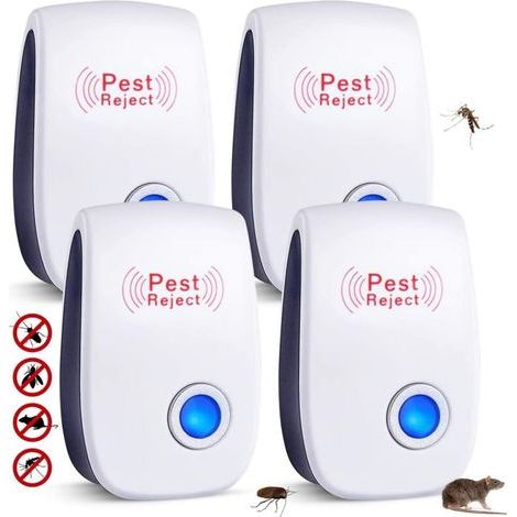 Ultraschall-Nagetier- und Insektenabwehrgerät, 4er-Packung, elektronisches Insektenabwehrgerät (1/4)