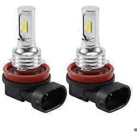 Lot de 2 Ampoules LED Voiture H11 H8 H9 8000LM 80W Bleu Glacé 8000K - Phare Feu de Route Croisement Anti Brouillard (1/4)