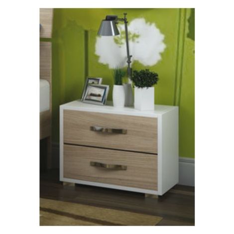 LINEA MODERN COMODINO 2C OL/BI 52X36XH43CM