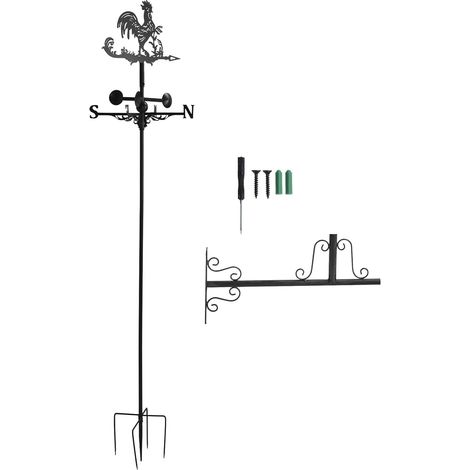 Directional Lawn Weathervane, Directional Wrought Iron Garden Weathervane for Outdoor Decoration (1/5)