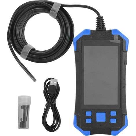 Caméra d'inspection d'égout bleue 5,5mm, endoscope industrie mono-objectif 1080P, écran LCD IPS 4,3 pouces, étanche IP67 (1/5)