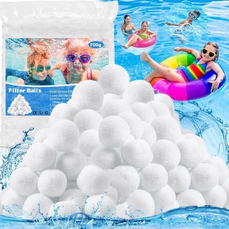 700g Balles Filtrantes,Boules de Filtre de Piscine, Réutilisables Balle Filtrante,Convient à Divers Filtration d'ea (1/4)