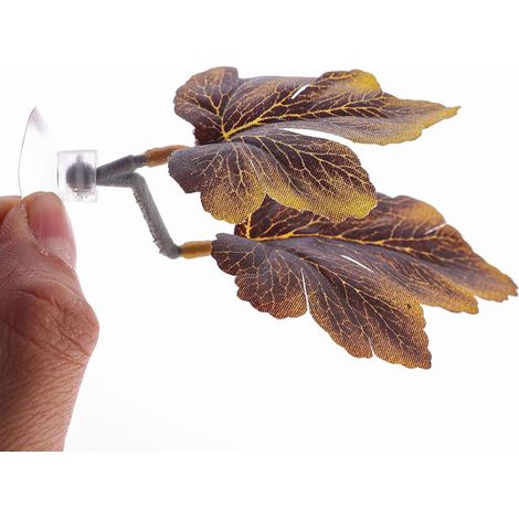 Feuille De Repos Pour Poisson Betta - Plante Artificielle Aquarium Avec Ventouse - Décor Pour Aquarium - 10 x 8 cm - 1 Pièce (1/5)