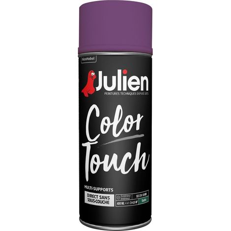 Peinture aérosol Color Touch multi-supports - Satin Prune - 400 ml - Julien