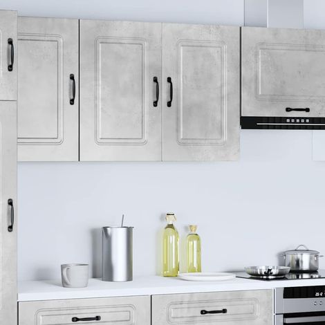 vidaXL Armario de pared cocina Kalmar madera ingeniería gris hormigón (1/5)