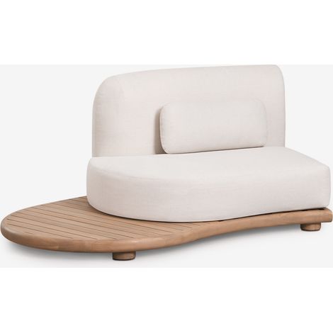 Módulo esquinero izquierdo para sofá modular de jardín en madera de acacia Gerard SKLUM (1/5)