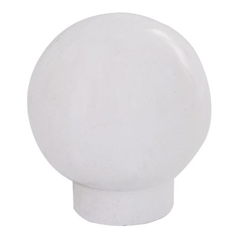 POMOLO IN LEGNO - Ø 26 MM. - BIANCO BRILLANTE