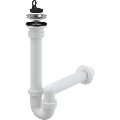 Sifón de tubería para fregadero de cocina, colador de acero inoxidable DN70 (1/3)
