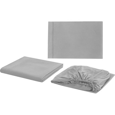 Draps De Lit - Microfibre 180 G/M2 - Taille Twin - Housse De Matelas Profonde - 3 Pièces - Gris Foncé (1/5)